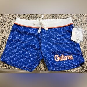 Women's Gators Blue Athletic Shorts with Drawstring Waist